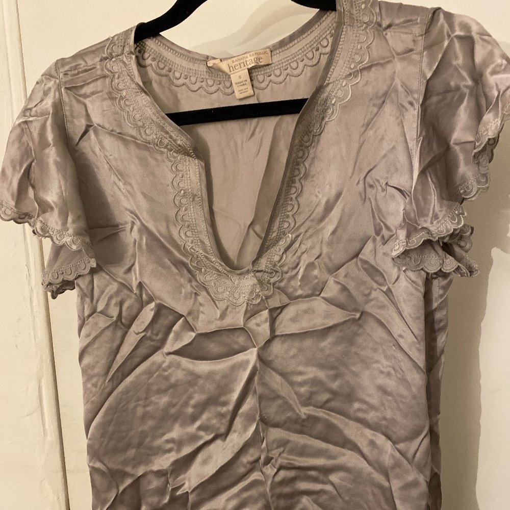 Silver Banana Republic Blouse